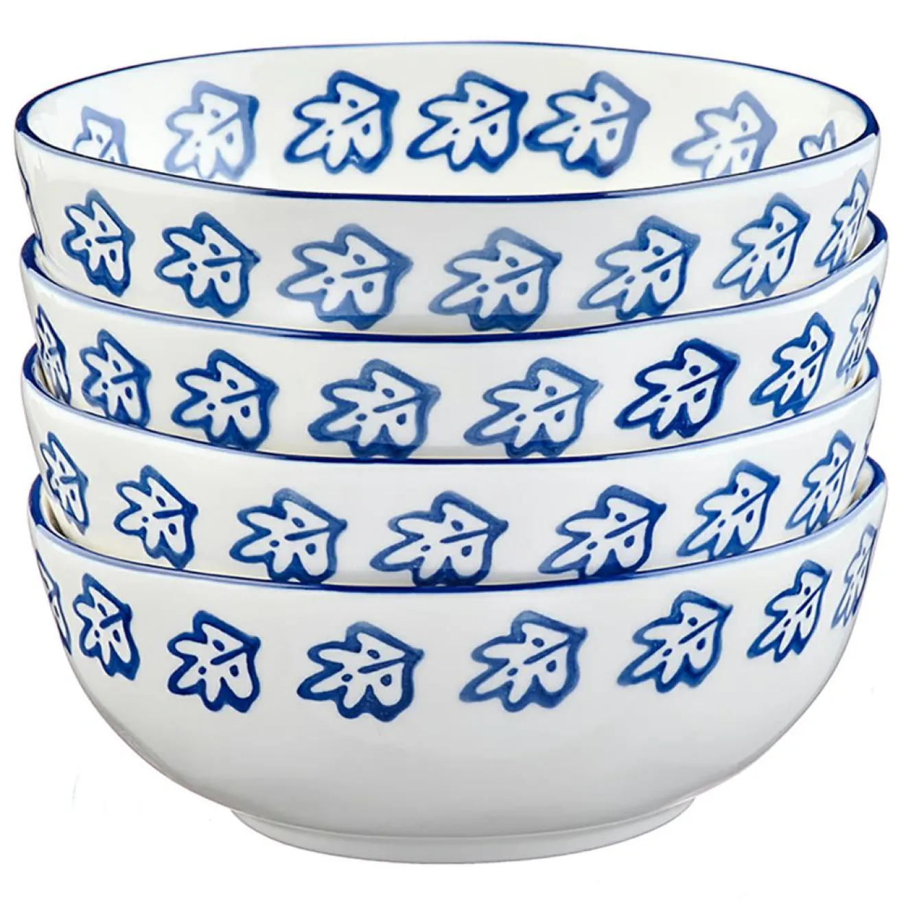 Bjorn 4 Bols en Porcelaine Napoli multicolores - 90 cL