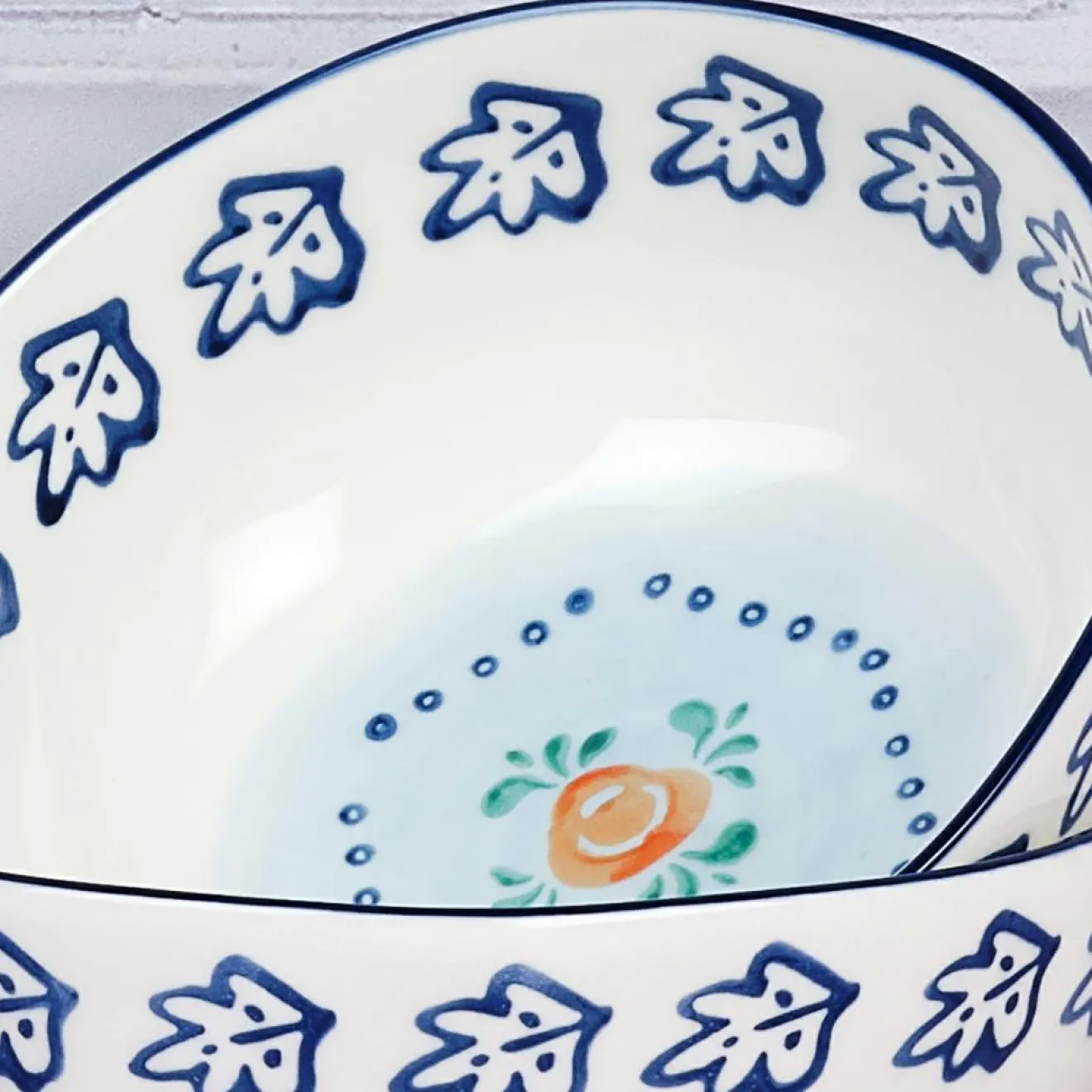 Bjorn 4 Bols en Porcelaine Napoli multicolores - 90 cL