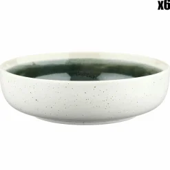 Outlet Bjorn 6 Bols Oxygen gris/vert bouteille/beige - D.17.5 cm