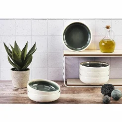 Outlet Bjorn 6 Bols Oxygen gris/vert bouteille/beige - D.17.5 cm