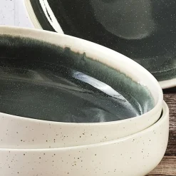 Bjorn 6 Bols Oxygen gris/vert bouteille/beige - D.22 cm