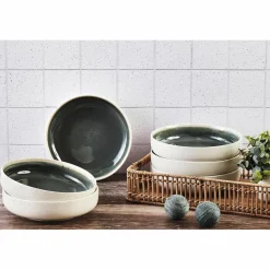 Bjorn 6 Bols Oxygen gris/vert bouteille/beige - D.22 cm