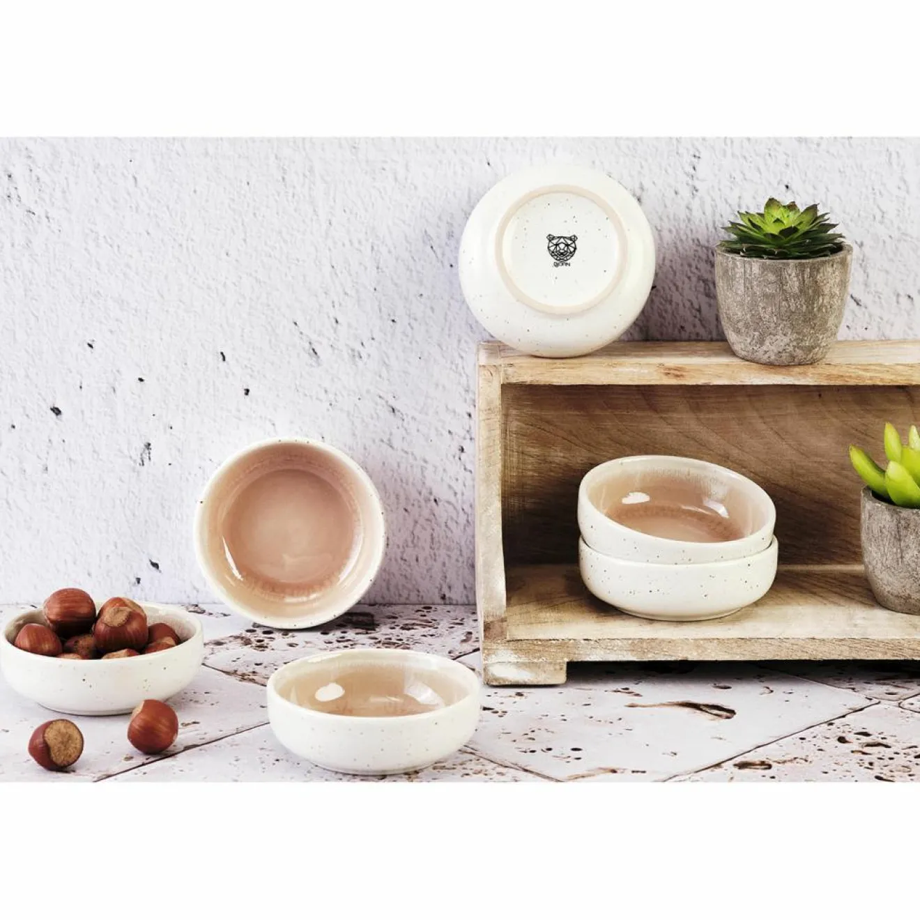 Sale Bjorn 6 Bols Oxygen rose poudre/beige - D.9 cm