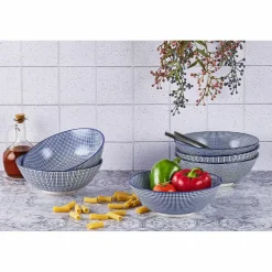 Clearance Bjorn 6 Bols Pattern Dark blue bleu foncé - D.21 cm