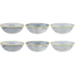 Bjorn 6 Bols Pattern Eclipse gris anthracite - D.21 cm