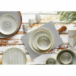 Bjorn 6 Bols Pattern Eclipse gris anthracite - D.21 cm