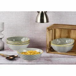 Bjorn 6 Bols Pattern Eclipse gris anthracite - D.21 cm