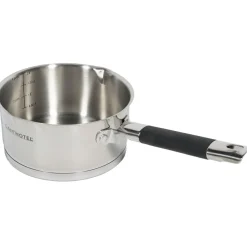 Gam'Hotel 5 Casseroles induction inox argenté/noir - D.12/14/16/18/20 cm
