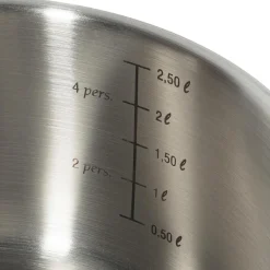 Gam'Hotel 5 Casseroles induction inox argenté/noir - D.12/14/16/18/20 cm