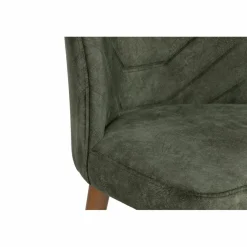 Online Wooden Art 2 Chaises Dallas noyer/vert foncé - 90x50x49 cm