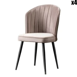 Sale Wooden Art 4 Chaises Rubi marron - 52x85x42 cm
