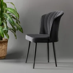 Sale Wooden Art 4 Chaises Rubi noires - 52x85x42 cm