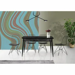 Wooden Art 2 chaises tivoli noires - 81x46x42.5 cm