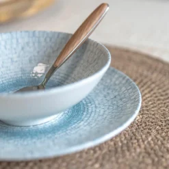 Novastyl 6 Coupelles Aqua15Cm En Porcelaine BlancEt Bleu