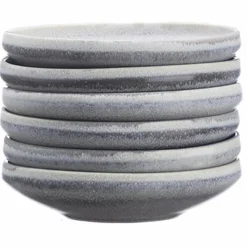 Bjorn 6 Coupelles en Grès Stone gris clair - 20 cl