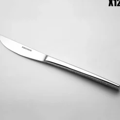 Fauchon 12 Couteaux à entremets Signature argentés - 20.5 cm