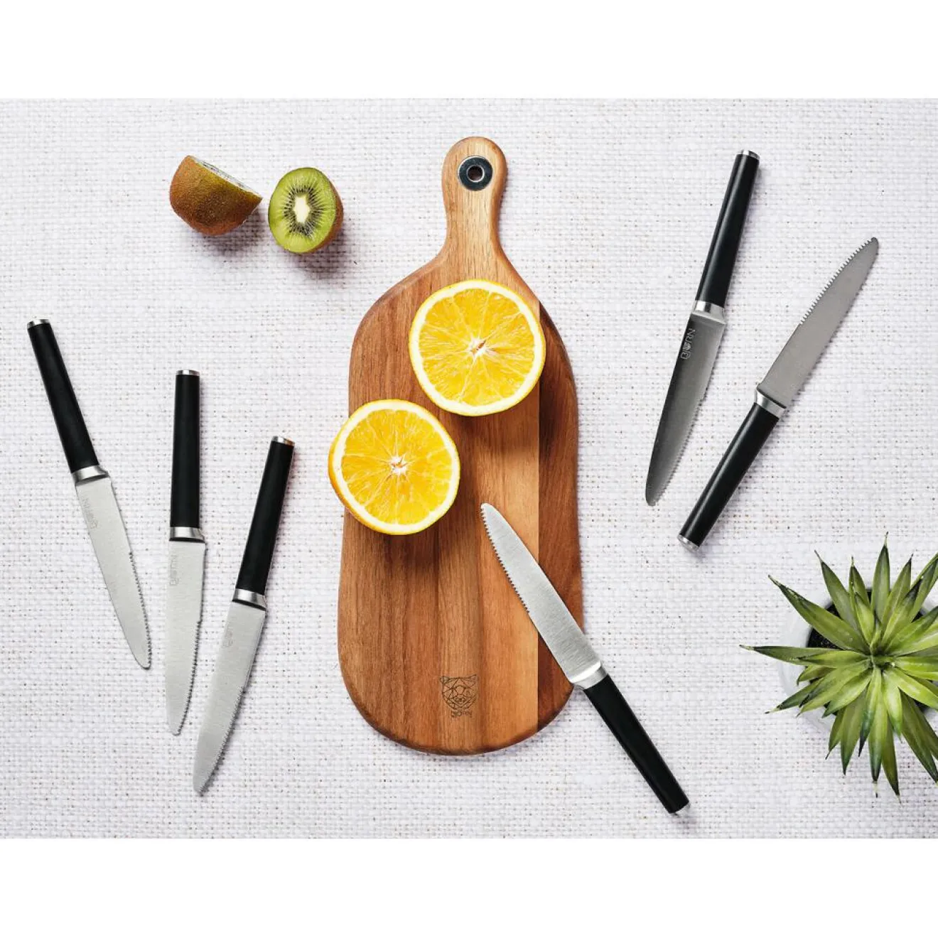 Hot Bjorn 6 Couteaux à steak Jona inox mat - 24x2x1 cm