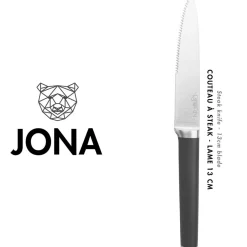 Hot Bjorn 6 Couteaux à steak Jona inox mat - 24x2x1 cm