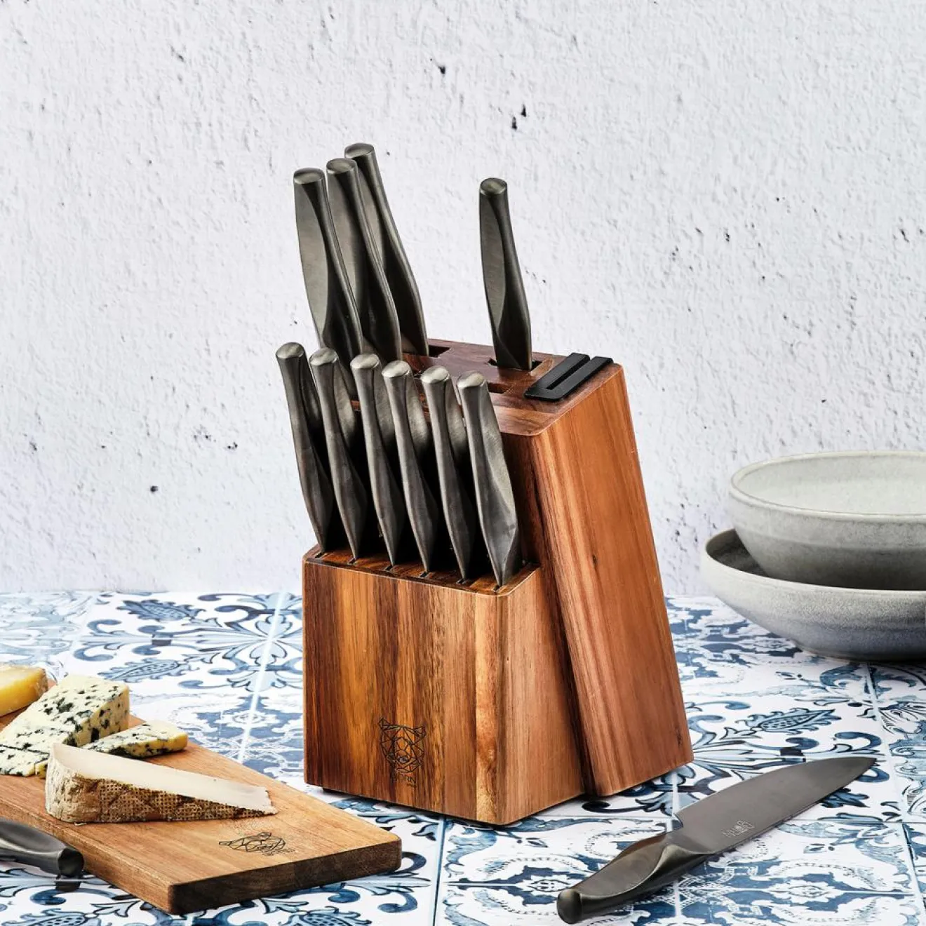 Bjorn 6 Couteaux à steak Larus gris métal - 6 pièces