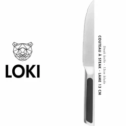 Bjorn 6 Couteaux à steak Loki inox mat - 24x2x1 cm