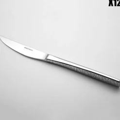 Fauchon 12 Couteaux de steak Signature argentés - 23 cm