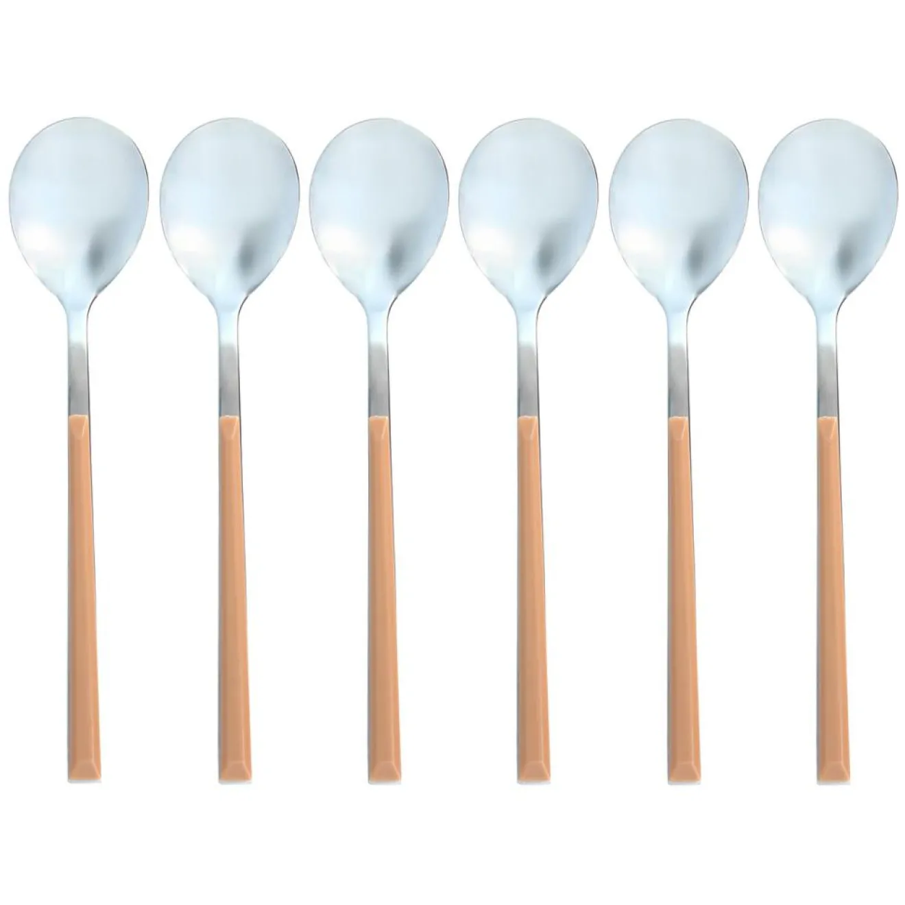 Menastyl 6 Cuillères de table Colorama noisette - 21.5 cm