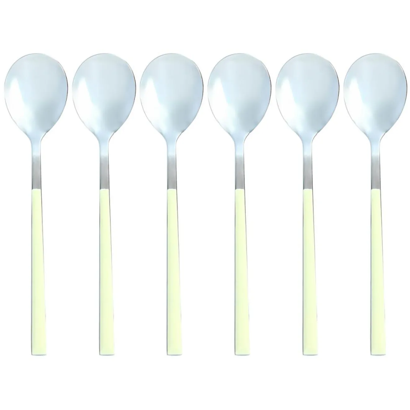 Menastyl 6 Cuillères de table Colorama crème - 21.5 cm