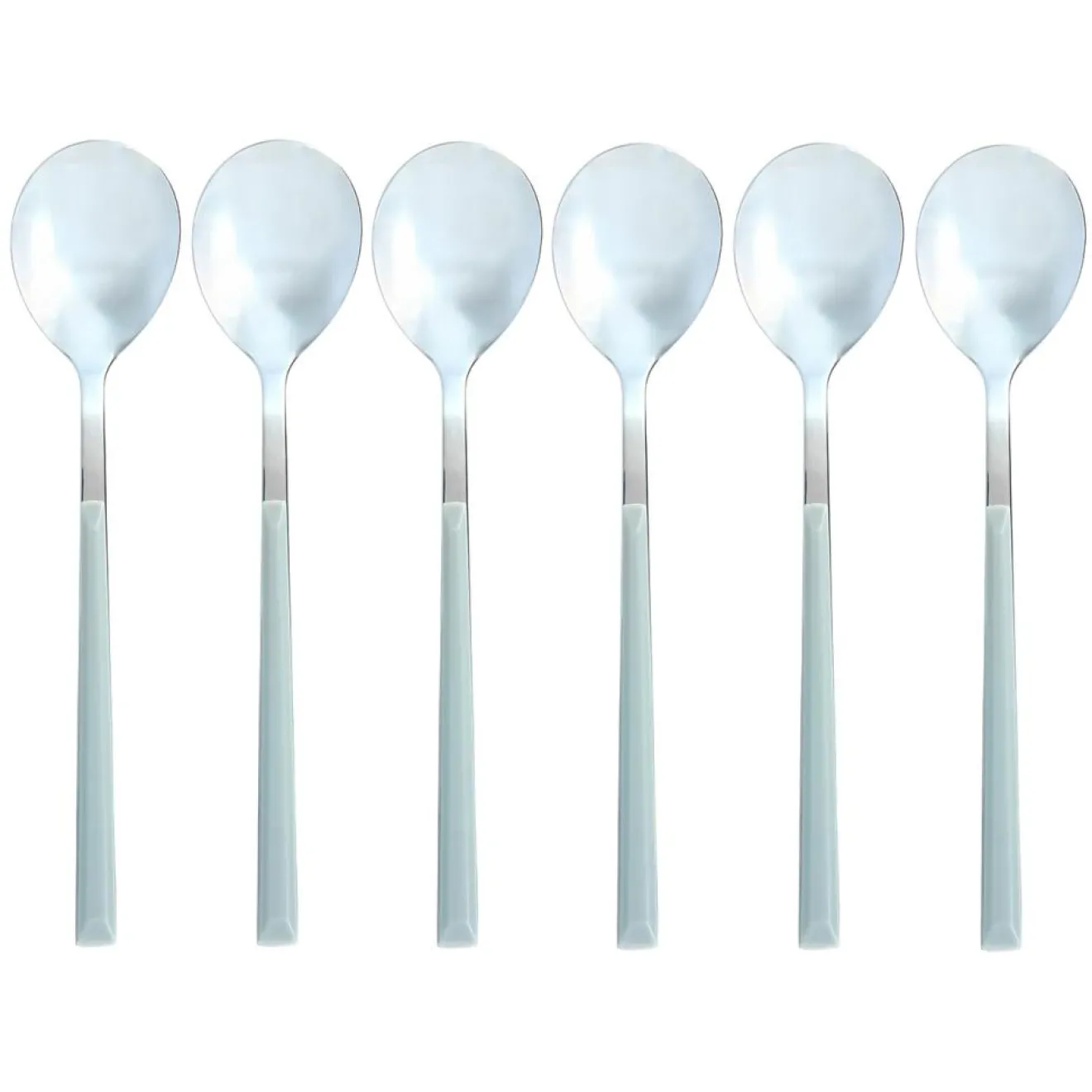 New Menastyl 6 Cuillères de table Colorama grises - 21.5 cm