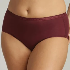 Sale Playtex 3 Culottes midi Cotton Bio prune/imprimé/terracotta