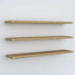 Wooden Art 3 Etagères murales Boss saphir - 60x1.8x14.5 cm