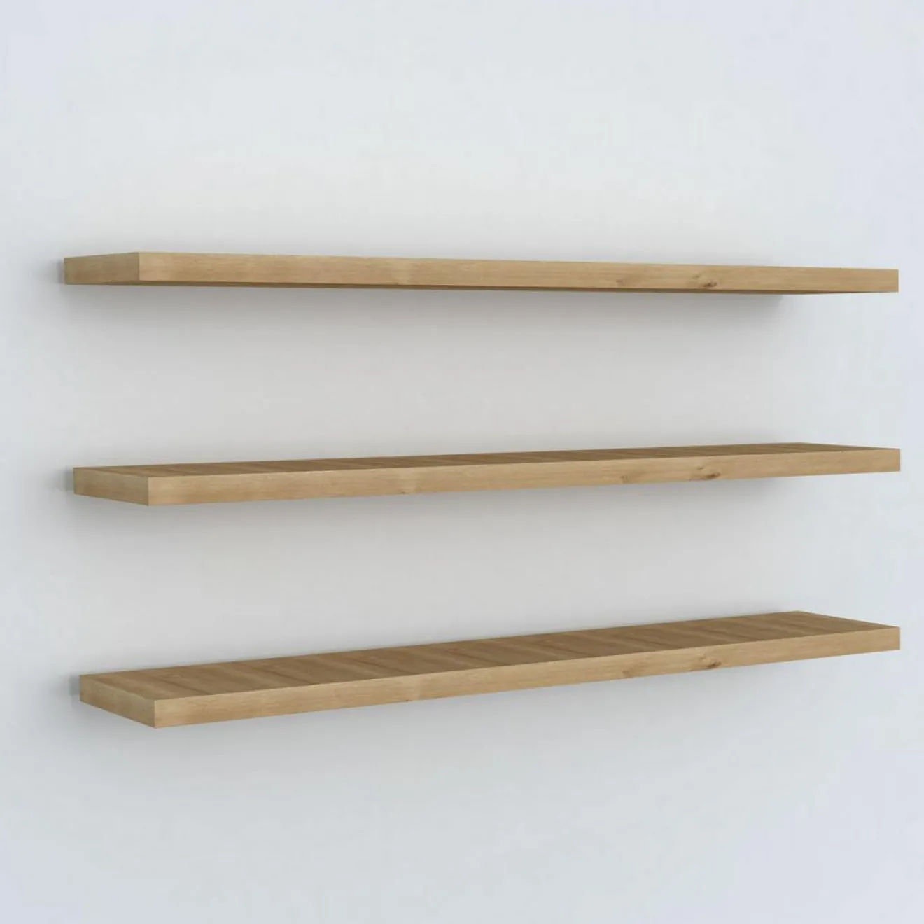 Wooden Art 3 Etagères murales Boss saphir - 60x1.8x14.5 cm