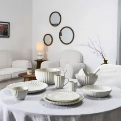 Home Deco Factory 4 gobelets espresso vlora beiges - D.6.2x7.2 cm