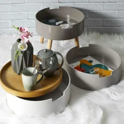 Home Deco Factory 6 Mugs Au grès du temps gris - 30 cl