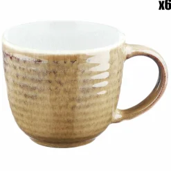 Bjorn 6 Mugs Cosmos beige/blanc nacré - 30 cl