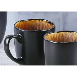 Bjorn 6 Mugs en Grès Iris beige/marron - 40 cl