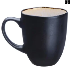 Bjorn 6 Mugs en Grès Iris blanc/ivoire - 40 cl
