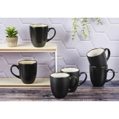 Bjorn 6 Mugs en Grès Iris blanc/ivoire - 40 cl