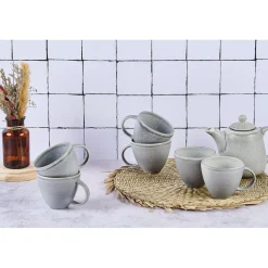 Online Bjorn 6 Mugs en Grès Stone gris clair - 25 cl