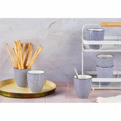 Outlet Bjorn 6 Mugs Pattern Dark blue bleu foncé - 30 cl