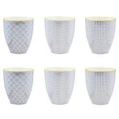 Discount Bjorn 6 Mugs Pattern Eclipse gris anthracite - 30 cl