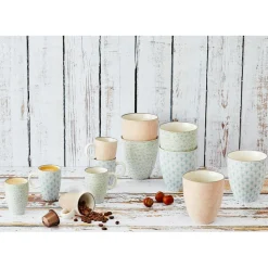 Bjorn 6 Mugs Pattern Pastel rose pastel/bleu pastel/vert pastel - 30 cl