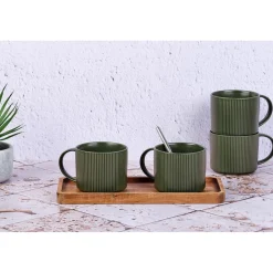 Clearance Bjorn 4 Mugs Scandi vert olive - 50 cl