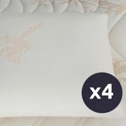 Best Hypsom 4 Oreillers à Mémoire de forme BIO blancs - 60x60 cm