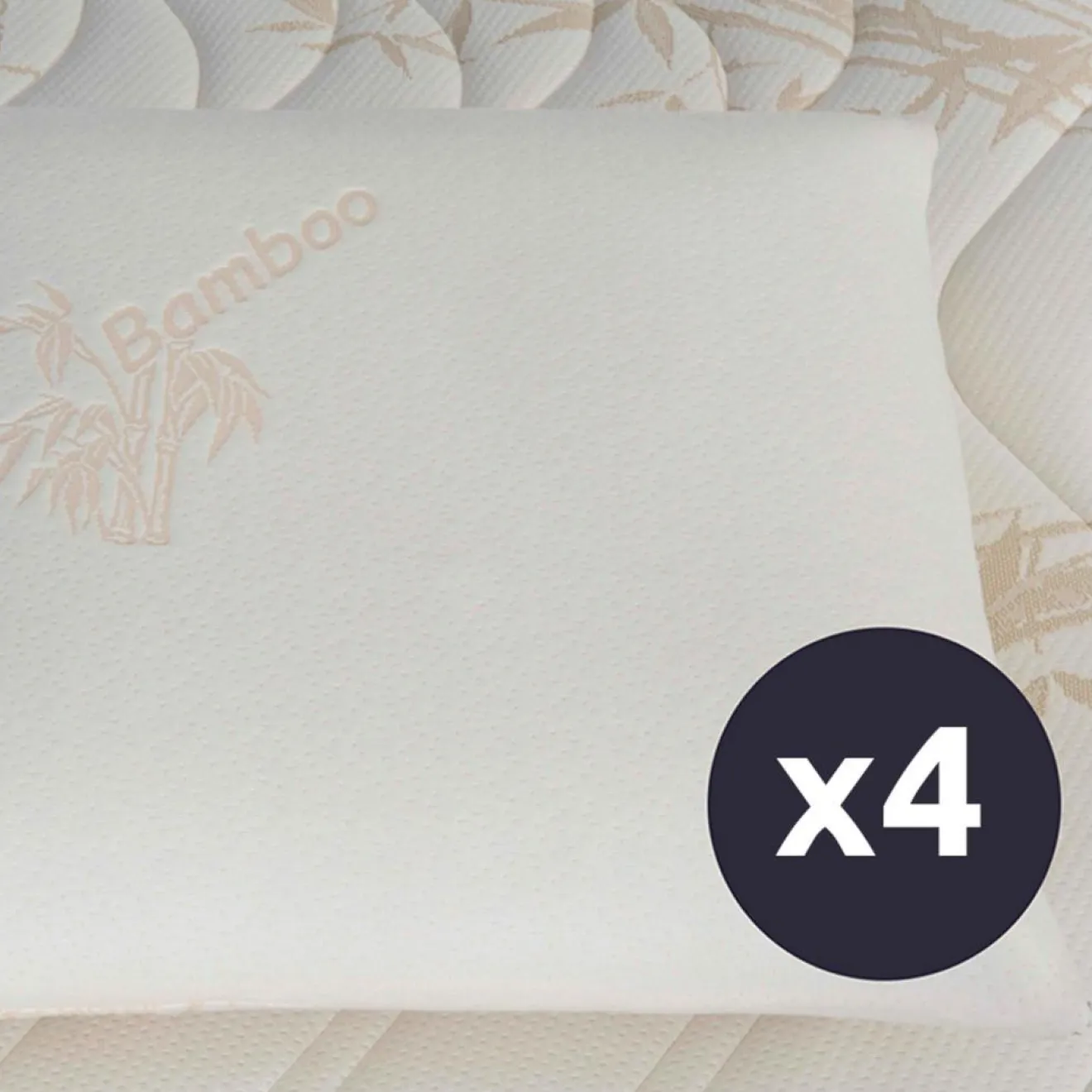 Best Hypsom 4 Oreillers à Mémoire de forme BIO blancs - 60x60 cm