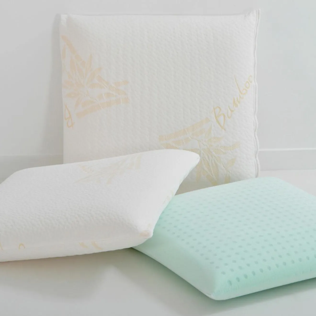 Best Hypsom 4 Oreillers à Mémoire de forme BIO blancs - 60x60 cm