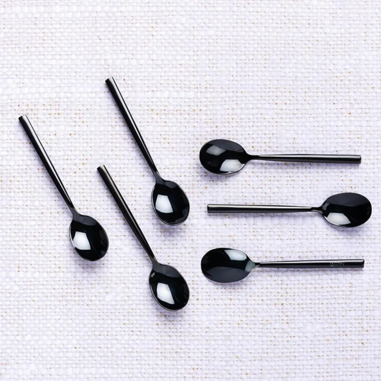 Bjorn 6 Petites cuillères Nils noires