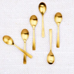 Clearance Bjorn 6 Petites cuillères Oglu dorées