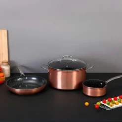 Sale Gam'Hotel 4 Pièces en Céramique Cuivré Élégance Greblon cuivre