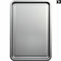 Cook Concept 3 Plaques de cuisson grises - 35x15x25 cm