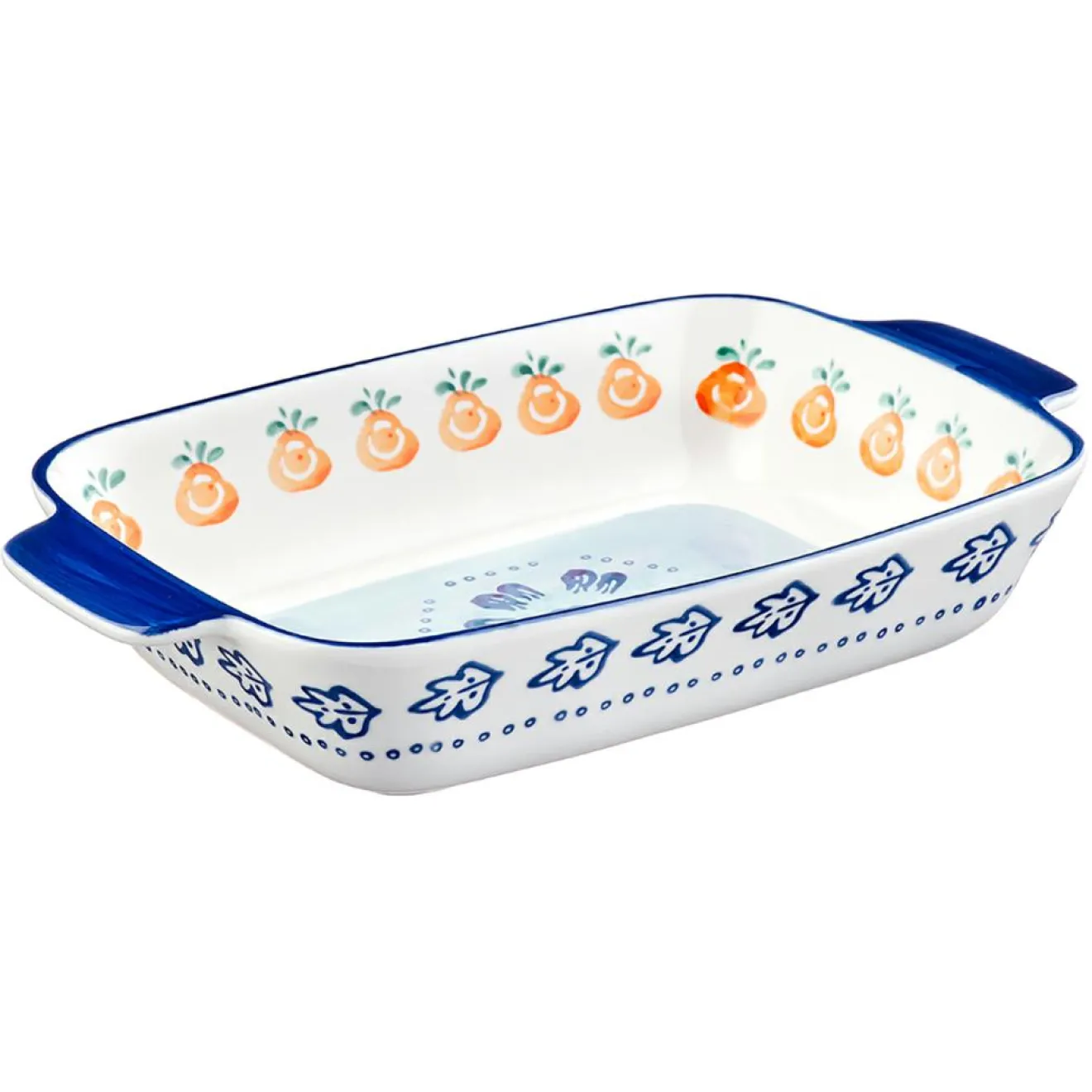 Outlet Bjorn 3 Plats à four en Porcelaine Napoli multicolores - 55.3x38.2x20.5 cm